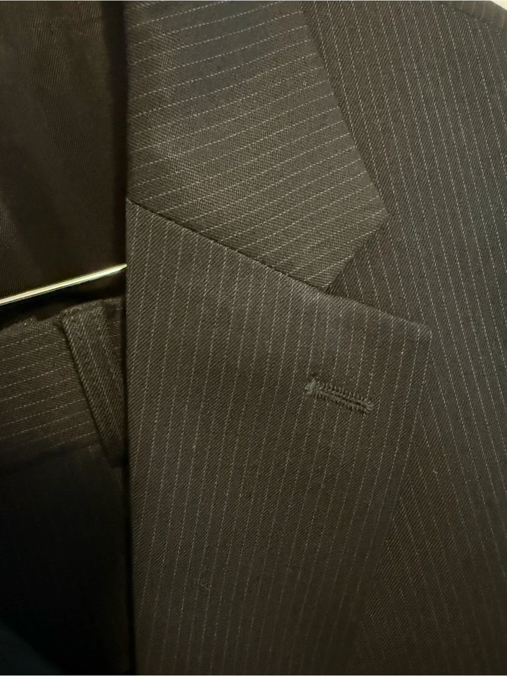 Men's Alexandre London | Saville Row Black Pinstripe Two-Piece Suit